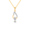 18KT (750) Yellow Gold and Diamond Pendant for Women