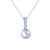 18k (750) White Gold and Diamond Pendant for Women