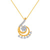 18k (750) Yellow Gold and Diamond Pendant for Women