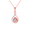 18KT (750) Rose Gold and Diamond Pendant for Women