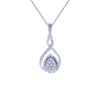 18KT (750) White Gold and Diamond Pendant for Women