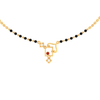 18K Square shaped Diamond Mangalsutra with red stone from Diamond Mangalsutra collection 