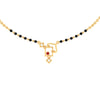 18k Square Shaped Diamond Mangalsutra With Red Stone