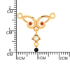 18K A unique shaped Diamond Mangalsutra for women with two red stones from Mangalsutra Collection