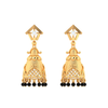 18K traditional gold jhumka earrings with diamond from PC Chandra Diamond Mangalsutra Collection