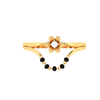 18K Elegant Diamond ring with flower embellishment from PC Chandra Diamond Mangalsutra Collection