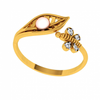 18KT (750) Yellow Gold and Diamond Ring for Women