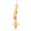 Leafy and Ball Drop 18K Gold Pendant