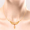 Leafy and Ball Drop 18K Gold Pendant