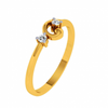 18KT (750) Yellow Gold and Diamond Ring for Women