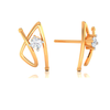 18K A-shape Gold & Diamond earrings 