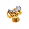 18KT (750) Yellow Gold and Diamond Nosepin for Women