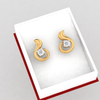 Classic Designer 18K gold and diamond earrings 