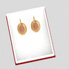 18K gold earrings with delicate work and a touch of rose gold