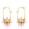 18K delicate gold earrings with distinct design