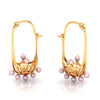 18K delicate gold earrings with distinct design