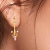 18K delicate gold earrings with distinct design