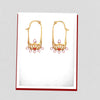 18K delicate gold earrings with distinct design