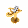 18KT (750) Yellow Gold and Diamond Nosepin for Women