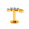 18KT (750) Yellow Gold and Diamond Nosepin for Women