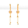 18K gold dangler earrings with very unique craftsmanship 