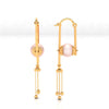 18K gold dangler earrings with very unique craftsmanship 