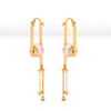 18K gold dangler earrings with very unique craftsmanship 