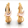 18K delicate gold earrings with a bird shaped motif