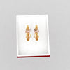 18K delicate gold earrings with a bird shaped motif