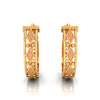 18K unique gold earrings with a series of diamond shaped design