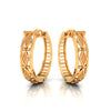 18K unique gold earrings with a series of diamond shaped design