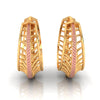 18K graceful gold earrings with a very unique design and a rose gold touch