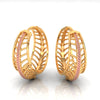 18K graceful gold earrings with a very unique design and a rose gold touch