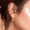 18K graceful gold earrings with a very unique design and a rose gold touch