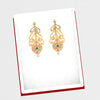 18K beautiful earrings with distinct design and rose gold floral motif 