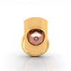 18k Contemporary Nose Jewellery With Hexagonal Rose Gold Accent