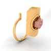 18k Contemporary Nose Jewellery With Hexagonal Rose Gold Accent