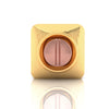 18KT (750) Yellow Gold Geometric Design Statement Stud Earrings For Men