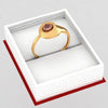 18KT (750) Yellow Gold Asymmetrical Modern Design Ring For Women & Girls (Size 12)