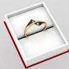 18K Diamond Ring Curved Lines Design With Black Inlay And Embedded Diamond Detailing