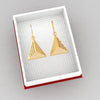 18K exquisite conical-shaped gold earrings