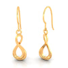 18K delicate gold earrings with an infinite design