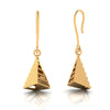 18K attractive gold earrings with a unique conical shape