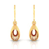 18K oval-shaped gold earrings with a distinctive design 