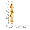 18K special pendant made of gold with four dangling cones