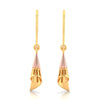 18K gold conical earrings with a hint of rose gold