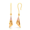 18K gold conical earrings with a hint of rose gold