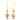 18K stunning gold earrings with elegant rose gold work 