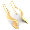 18K simple spiral-patterned gold earrings