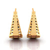 18K gorgeous conical gold earrings with a reddish tint